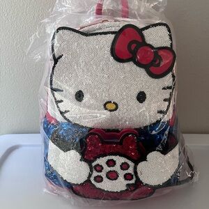 Hello Kitty 50th Anniversary Sequin Backpack - Red, Blue, White